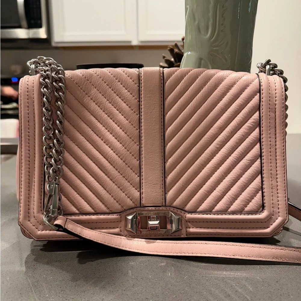 Rebecca Minkoff Pink Quilted Chain Shoulder Bag
